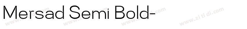 Mersad Semi Bold字体转换